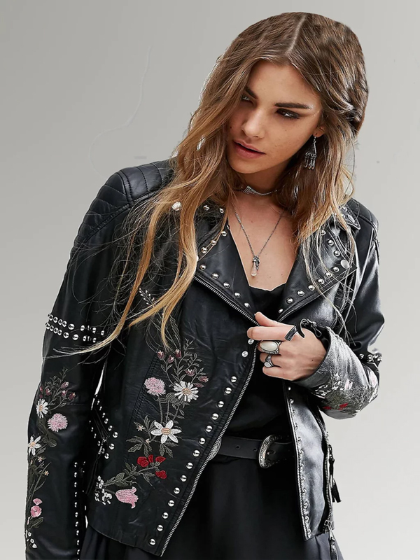 Powell Women’s Black Studded Leather Jacket