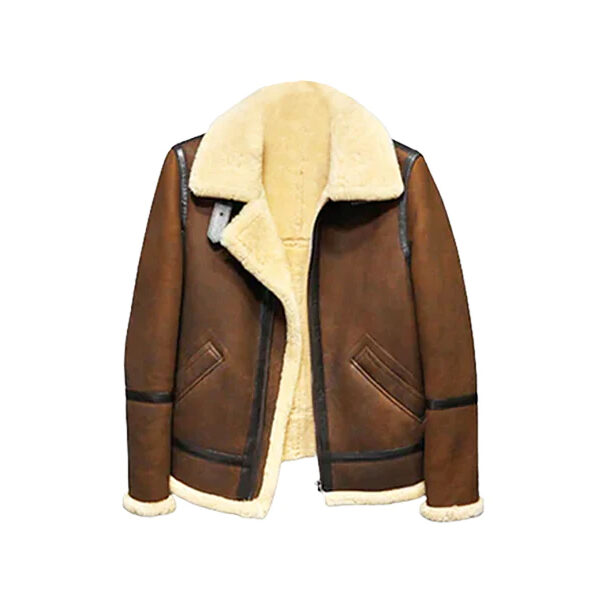 Men’s Newly Designed Snuggly Genuine Leather Shearling Jacket