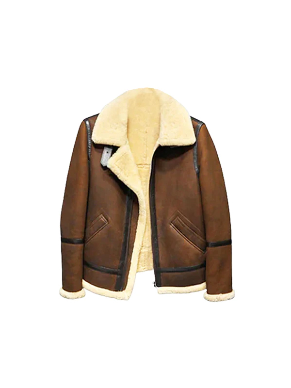 Men’s Newly Designed Snuggly Genuine Leather Shearling Jacket