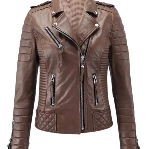 Brown Classic Leather Biker Jacket