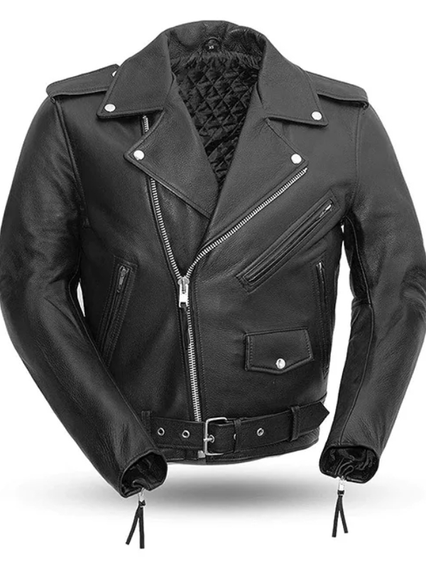 Women Quilted Real Leather Biker Jacket