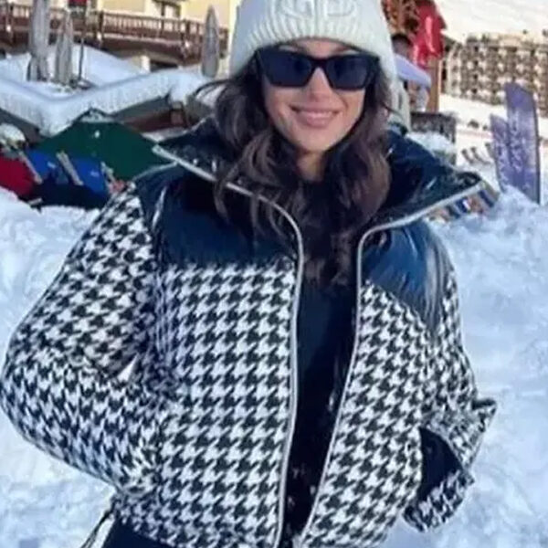 Women’s Houndstooth Puffer Ski Jacket