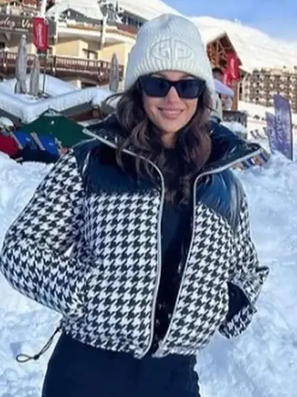 Women’s Houndstooth Puffer Ski Jacket