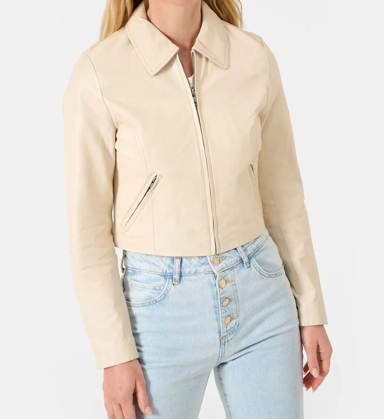 Cream-Cropped-Leather-Jacket