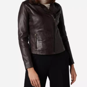 Dark Brown Leather Jacket Women