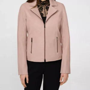 Dusty Rose Leather Jacket